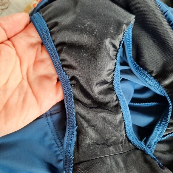 Lands' End Tummy Control Swim Skirt Swim Bottoms navy blue #346779 size 10 - Picture 7 of 7